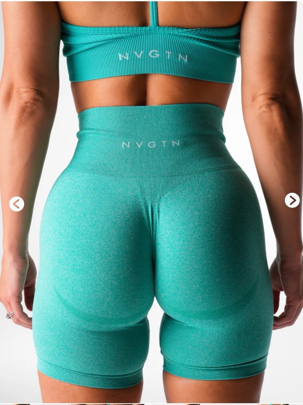 BNWOT NVGTN Teal Seamless High-Waist Bike Short